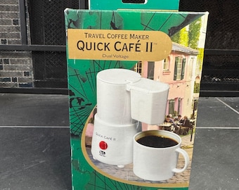 Spannung Valet Quick Cafe II Reisekaffeemaschine Modell QC2 Dual Volt Weiß