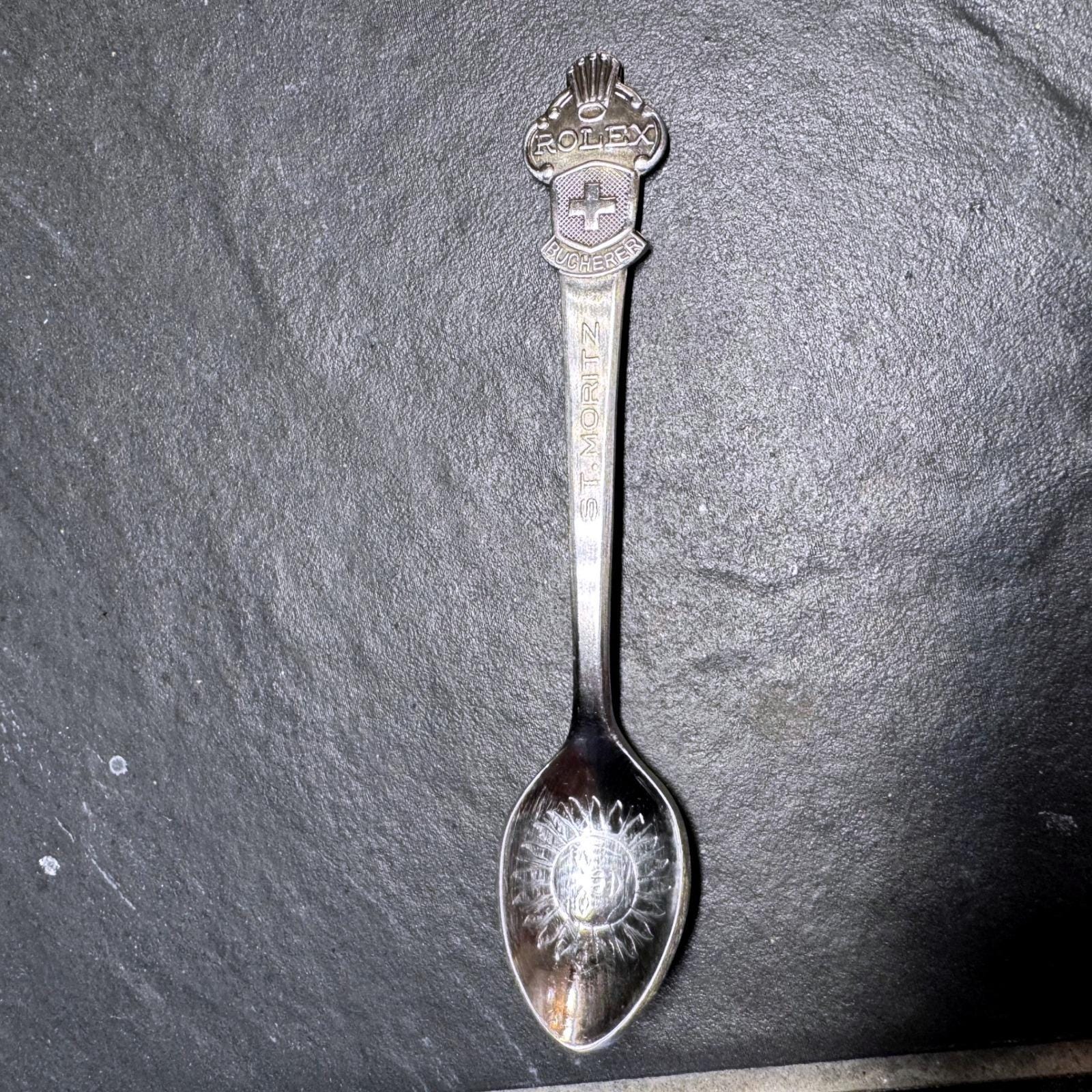 Rolex Bucherer St. Moritz Souvenir Spoon Silver Tone Collector