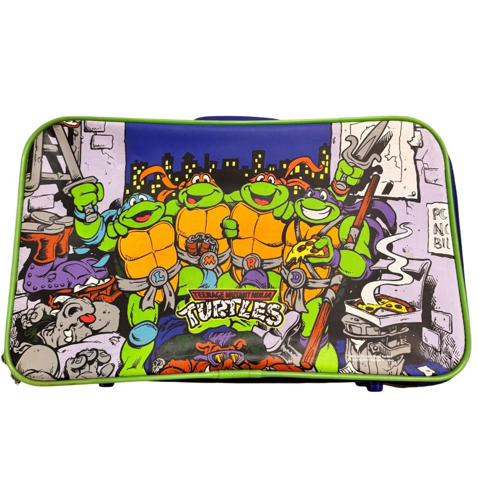 Vintage Teenage Mutant Ninja Turtles Kids Zip Suitcase Carry All