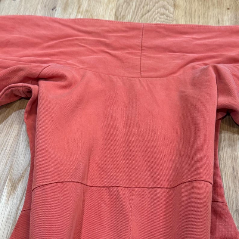 Chaleco de cuello chal drapeado de Tencel naranja de Cartonnier Anthropologie, talla grande, estilo bohemio. imagen 8