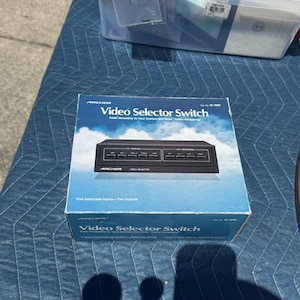 Archer Video Selector Switch 15-1266 Vintage Radio Shack 5-Input 2-Output Boxed
