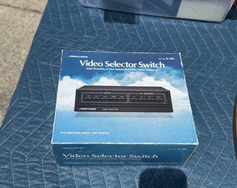 Archer Video Wahlschalter 15-1266 Vintage Radio Shack 5-Input 2-Output Boxed