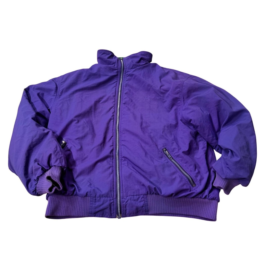 90s Vintage Eddie Bauer Windfoil Jacket Purple Polartec Fleece