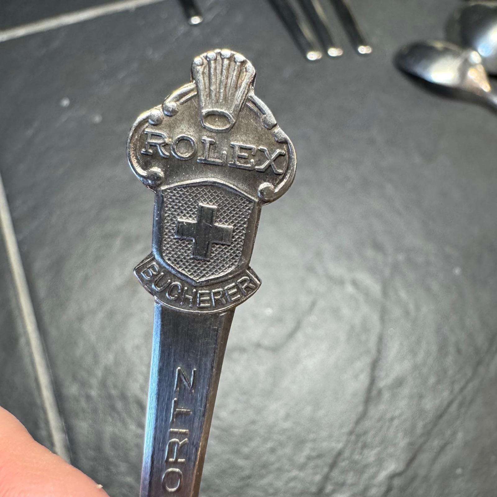 Rolex Bucherer St. Moritz Souvenir Spoon Silver Tone Collector