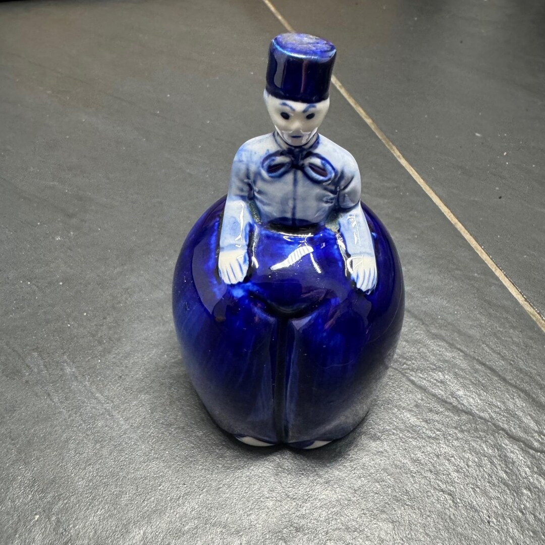 Vintage Hand Painted Dutch Boy Ceramic Bell Cobalt Blue White 4 Inch - Etsy