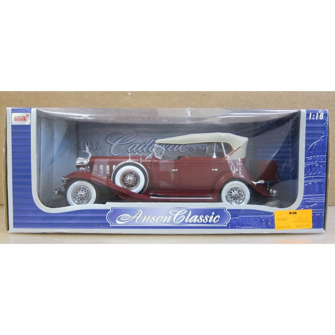 Anson 1/18 1932キャデラック スポーツ フェートン Anson Classic 1932 Cadillac Sport Phaeton Diecast Model Car 1 18