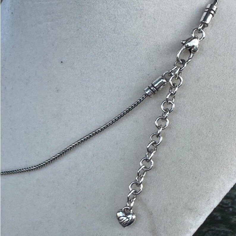 Brighton Poetic Remember Me Heart Pendant Necklace Mixed Metal Sterling Silver image 10
