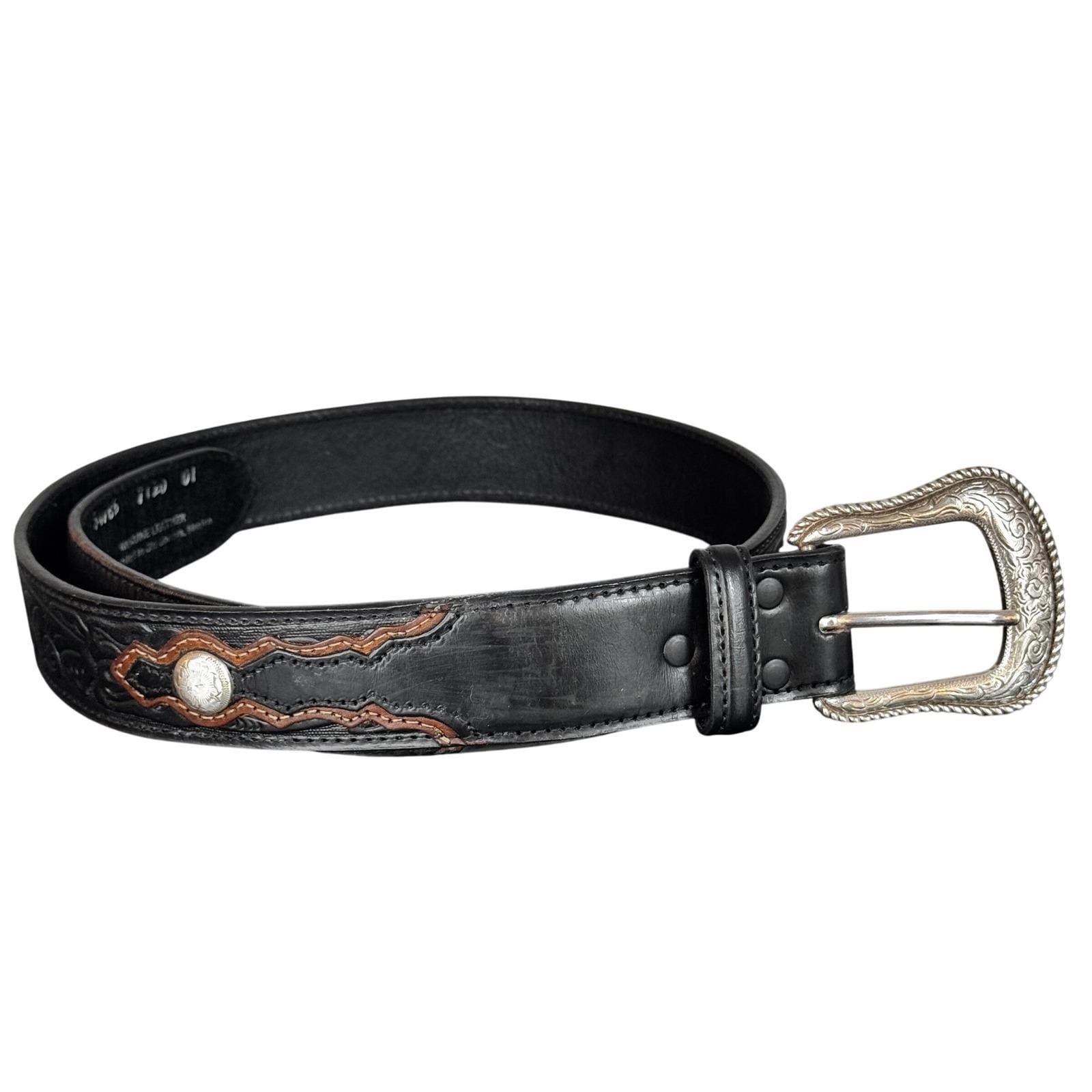 WRANGLER　メキシコ　ウエスタンベルト　ヴィンテージ　レザー Wrangler ラングラー/Wrangler レザーベルト ヴィンテージ