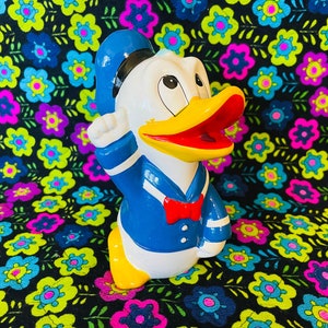 Vintage Donald Duck 1960's/70's Porcelain Ceramic Kid's Piggy Bank Groovy, Made in Japan, Fun & Cool Retro Walt Disney Productions ADORABLE!