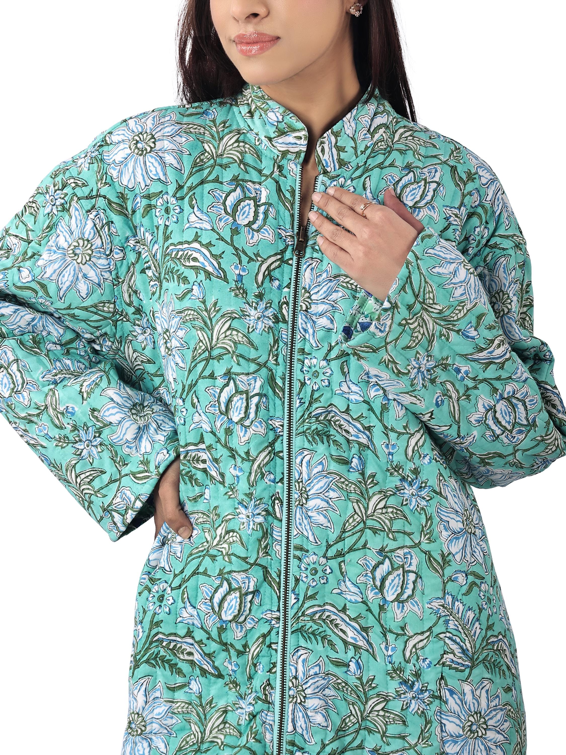 ladies full length zip front dressing gown Woman With darkgold