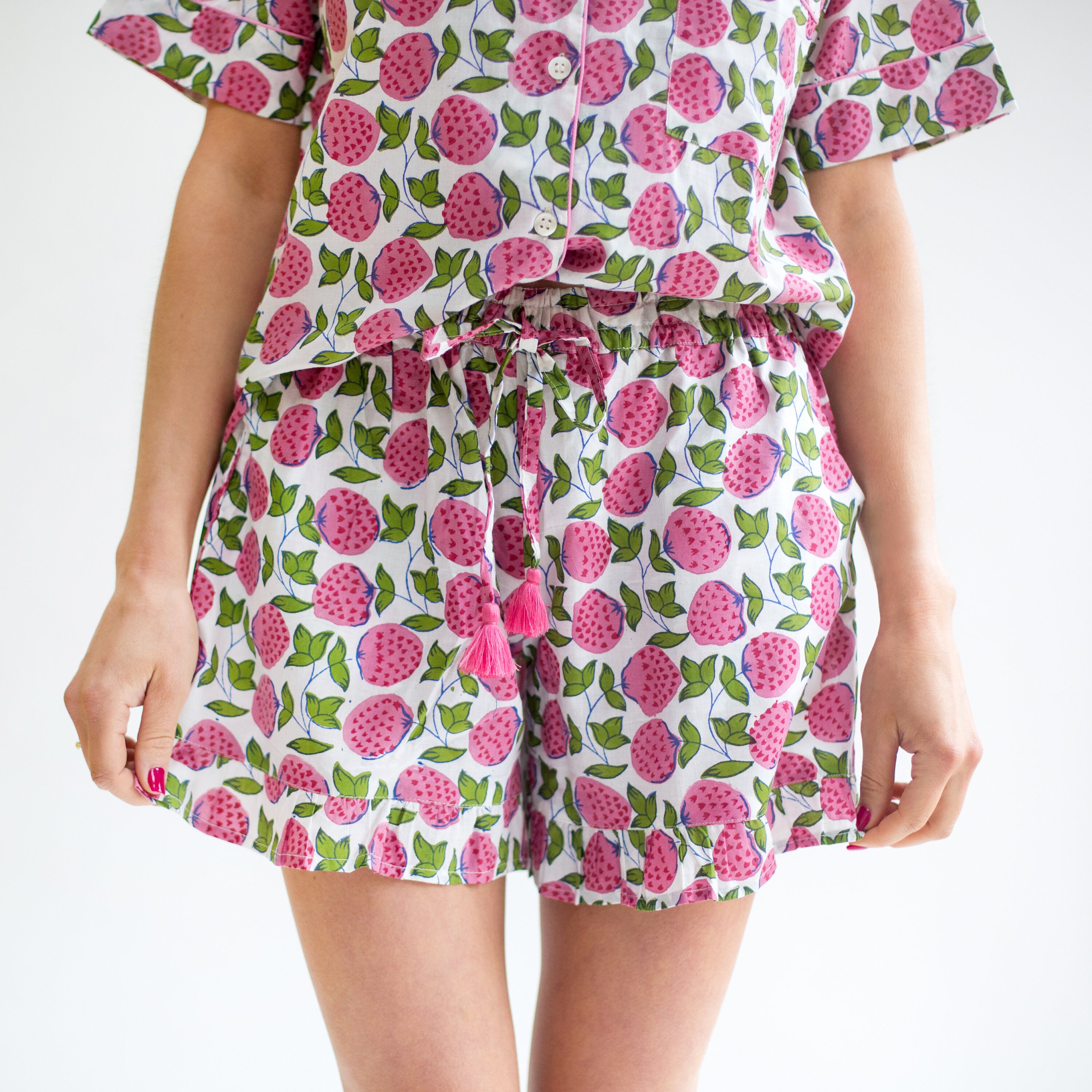 Strawberry print pyjamas hotsell
