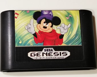 Cartucho de jogo SEGA Genesis Fantasia da Disney, jogo limpo e testado somente no Japão