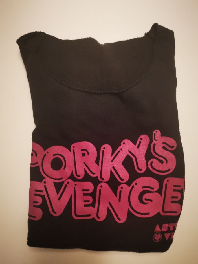 Moletom promocional do filme Porky's Revenge, anos 80, corte M