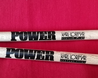 Power starring Denzel Washington Rare Promotional drumsticks from 1986 movie music of Benny Goodman drum sticks