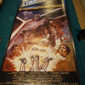 スターウォーズ 帝国の逆襲 vtg 1984 プロモーション映画ポスター ビデオプロモーション NOS
