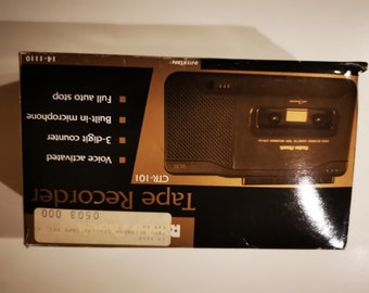 Radio Shack Cassete Gravador Player Ativado por Voz 14-1110 Excelente wbox