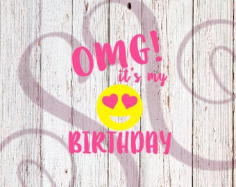 Download Emoji birthday svg | Etsy
