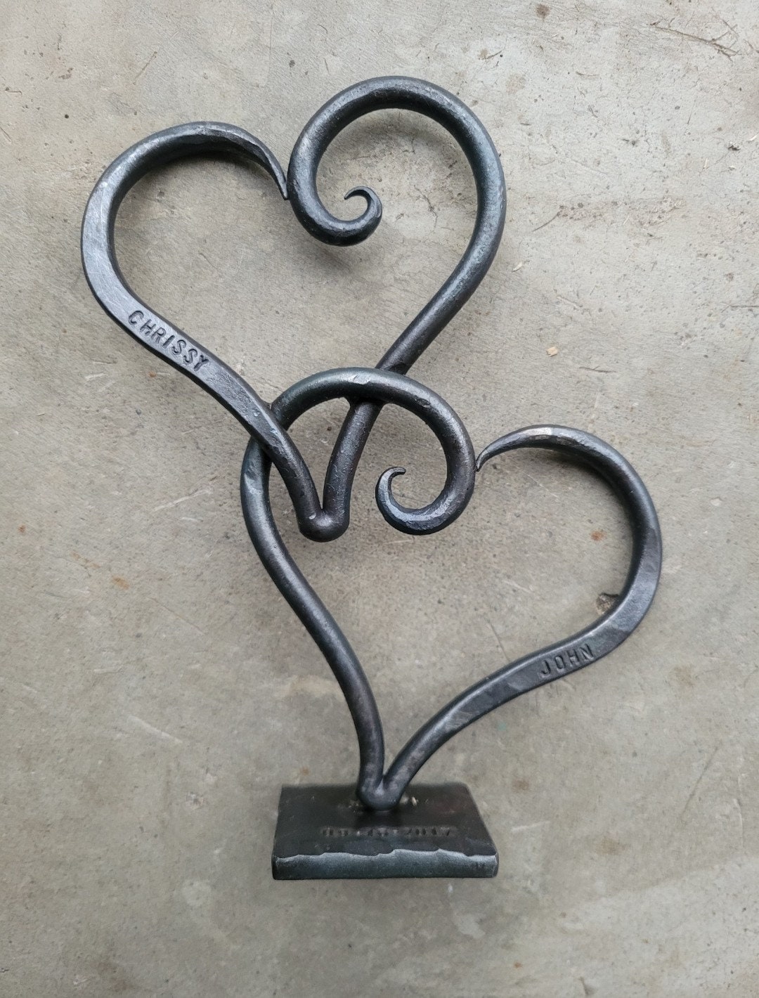 Sculpture de cœur forgé à la main du 6e anniversaire Cadeaux en fer forgé  fabriqués par un forgeron Mariage personnalisé, cadeau de la Saint-Valentin  Décor en fer -  France