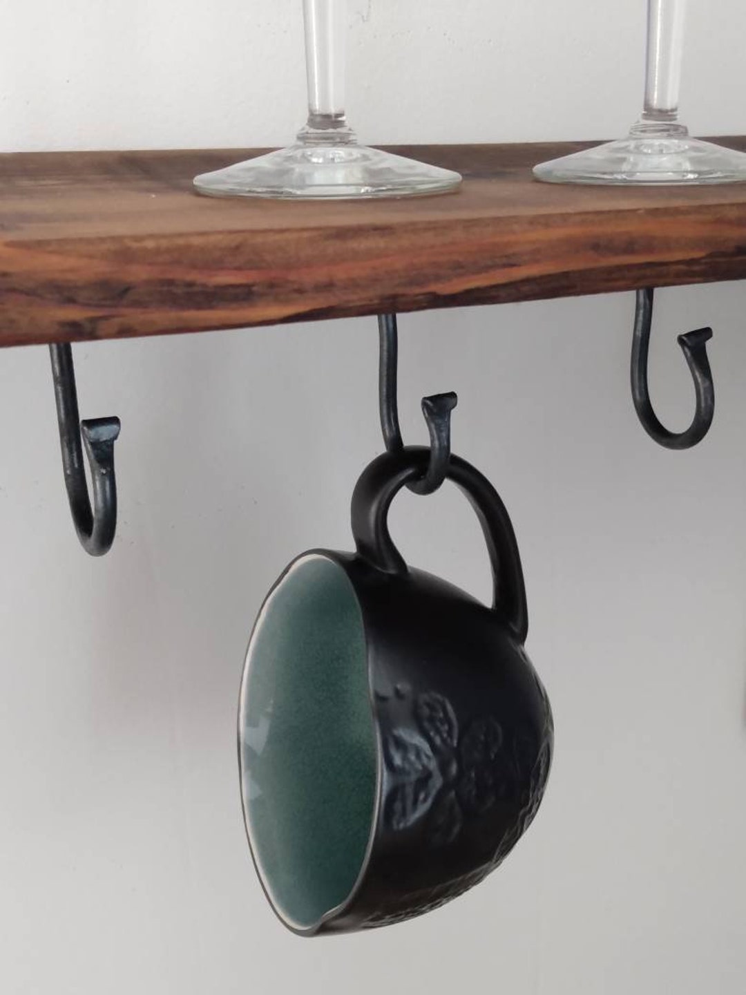 Blacksmith Mug Hooks Steel Hooks Under Shelf Hooks Small Hooks