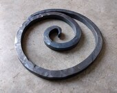 Forged Steel Spiral Trivet with Inscription - Personalized Iron Trivet - Iron Anniversary Gift