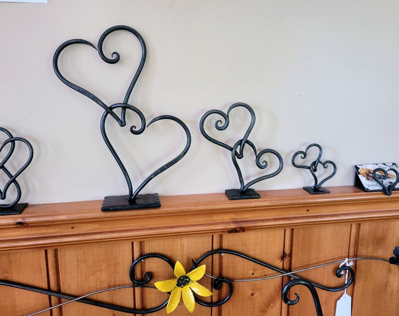 Hand Forged Iron Heart Sculpture – Personalized Anniversary Gift