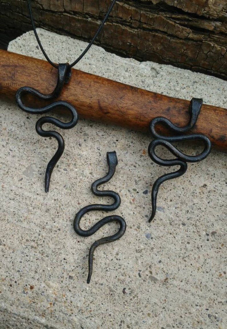 Hand Iron Necklace Pendant Blacksmith Necklace Iron Etsy