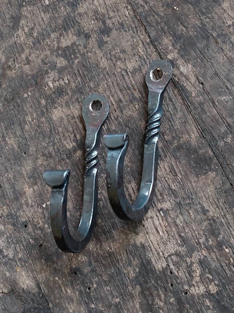 Hand Wall Hooks Small Rustic Hooks Twisted Etsy
