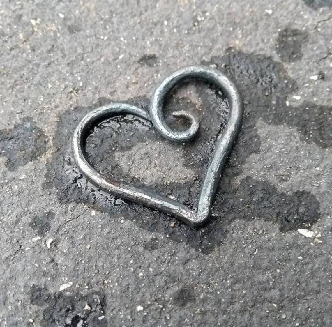 Hand Iron Necklace Pendant Blacksmith Necklace Iron Etsy