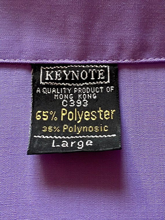 Vintage 1970s, 1980s Men’s Pale Purple Keynote Py… - image 2