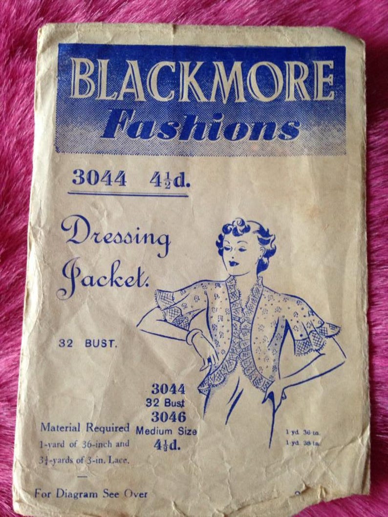 Vintage 1930s Blackmore Fashions Sewing Pattern for Dressing image 1