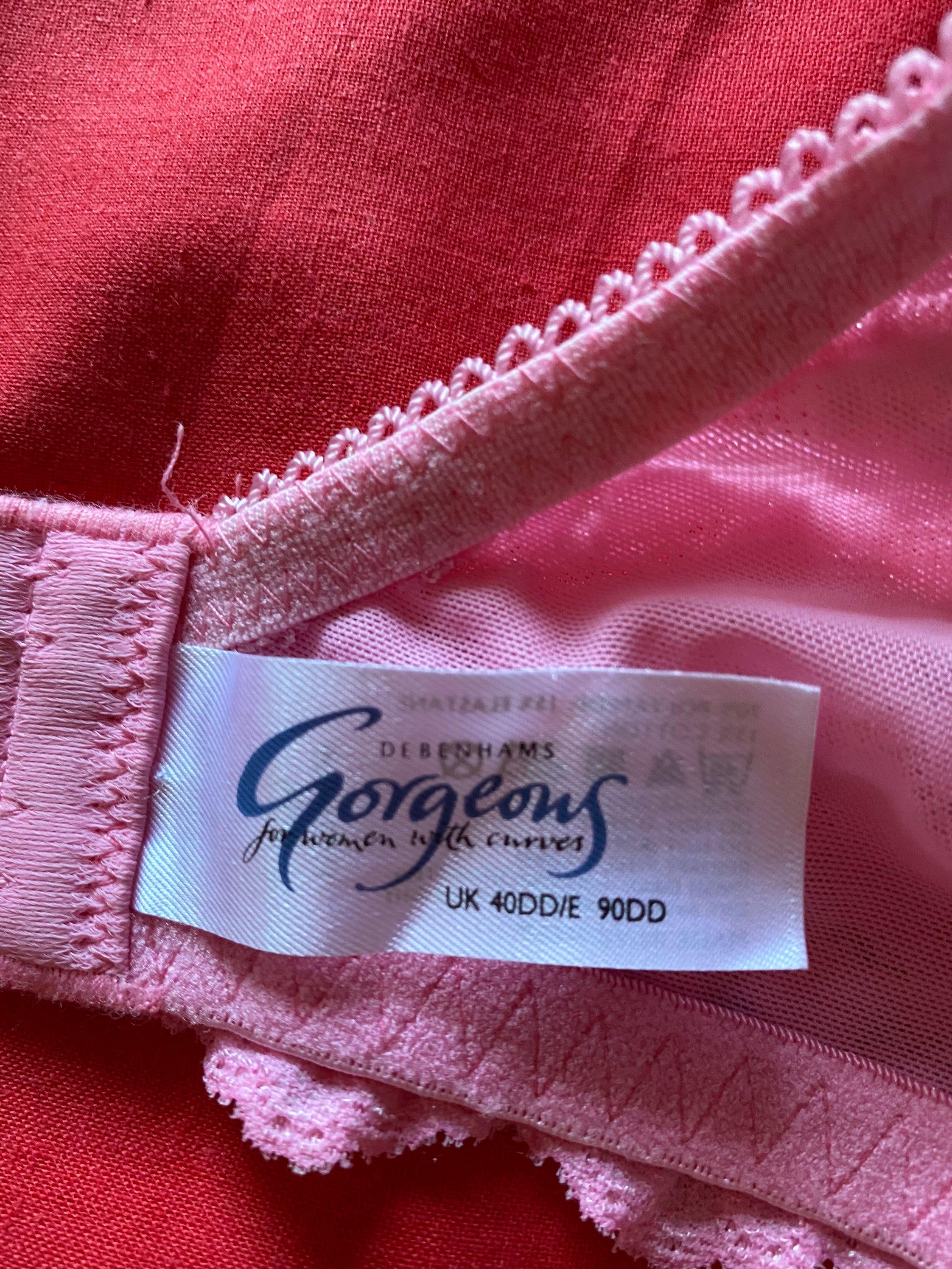 Vintage Style C. 1990s Pink Bra, Brassiere, Lingerie, Underwear