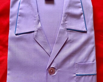 Vintage 1970s, 1980s Men’s Pale Purple Keynote Pyjamas, Nightwear