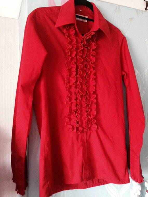 Vintage 1970s Men's Ruffle Shirt from Papillon, Br