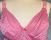Vintage Style c. 1990s Pink Bra, Brassiere, Lingerie, Underwear, Pin-Up, Glamour.