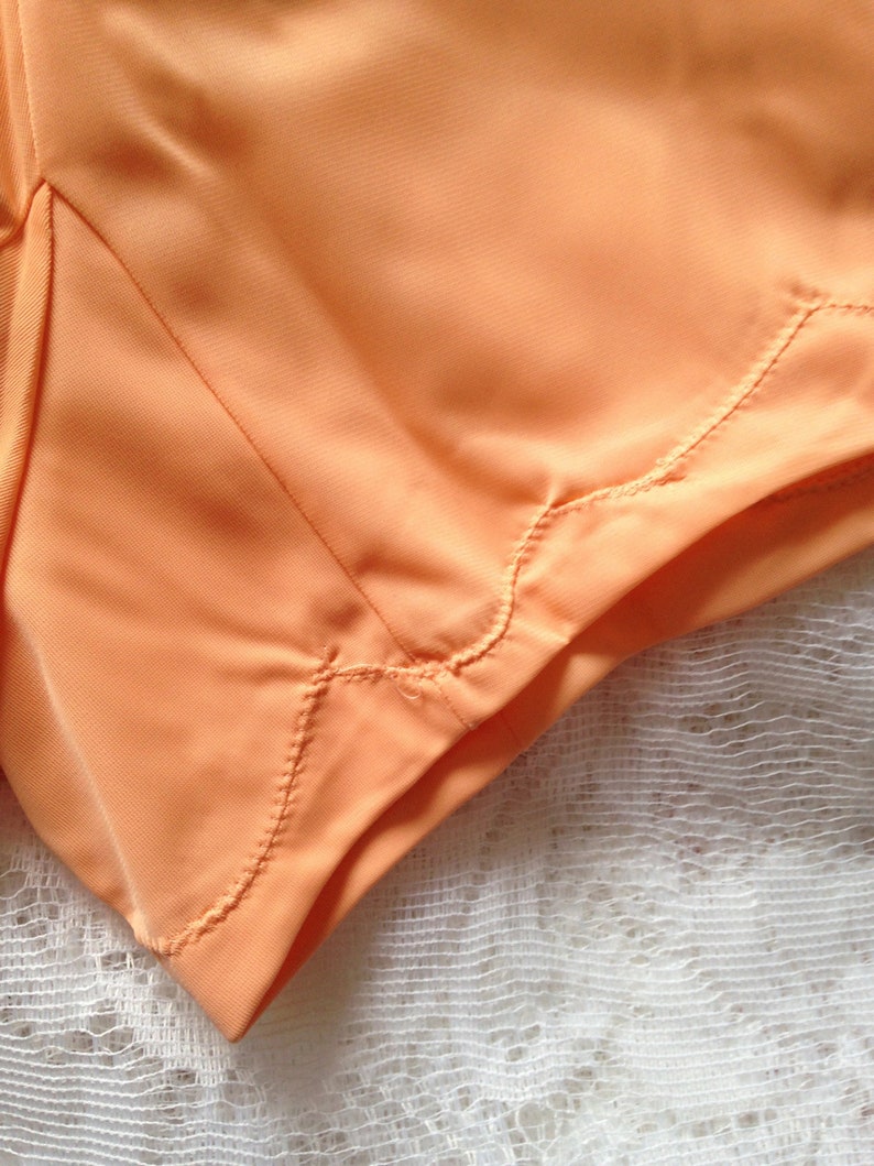 Vintage 1950s, 1960s Peach Knickers, Tap Pants, Panties. Lingerie, Underwear, Nylon. image 2