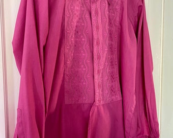 Vintage Raspberry Pink 1970s Dress Shirt from Moss Bros