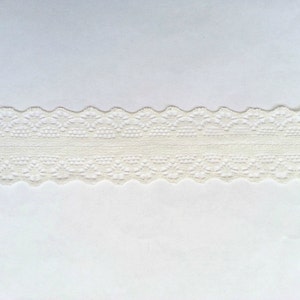 4 Linen and Lace Ribbon: Cream - 10yds