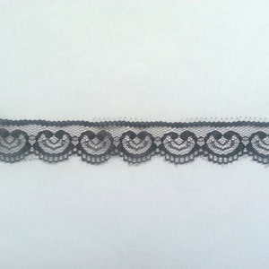 10 Yards of Black Lace Trim/ Black Lace Ribbon (Approx. 2.2 cm/ 0.9")