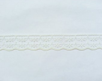10 Yards of Cream Lace Ribbon/ Cream Lace Trim 0.87" (2.2 cm)