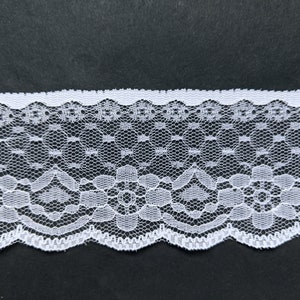 10 Yards of White Lace Ribbon/ 10 Yards of White Lace Trim Approx. 1.8 4.5  Cm 