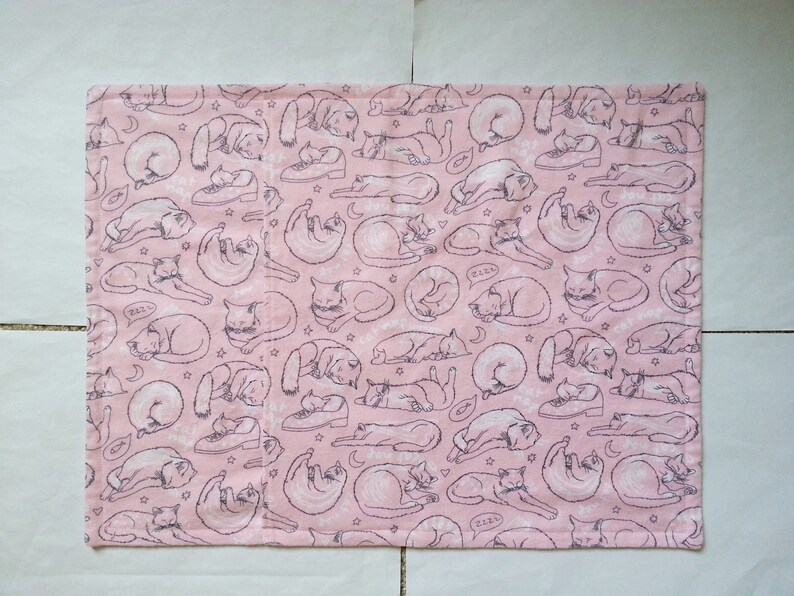 Cat Nap Flannel Toddler Pillowcase Kid Pillowcase Child Pillowcase Travel Pillowcase Girl Pillowcase 13 X 19 and 14 X 20