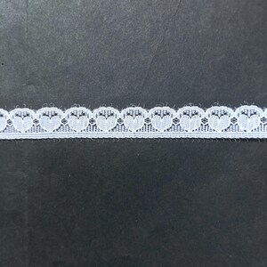10 Yards of Half Inch Heart White Lace Trim/ 10 Yards of Half Inch Heart White Lace Ribbon, Approx. 0.6" (1.4 cm)
