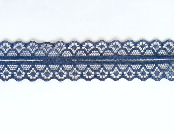 10 Yards of Navy Lace Trim Navy Lace Ribbon Approx. 1.1 2.8 Cm