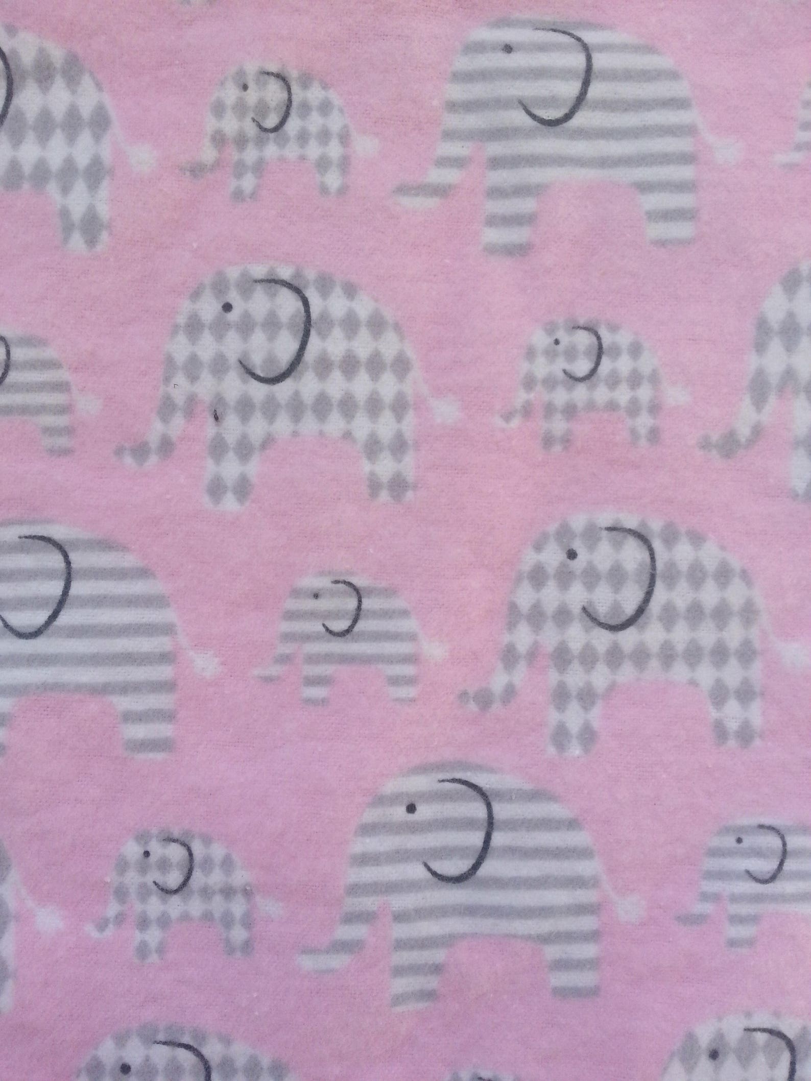 Patterned Elephants Pink Flannel Pillowcase/ Kid Pillowcase/ Etsy España