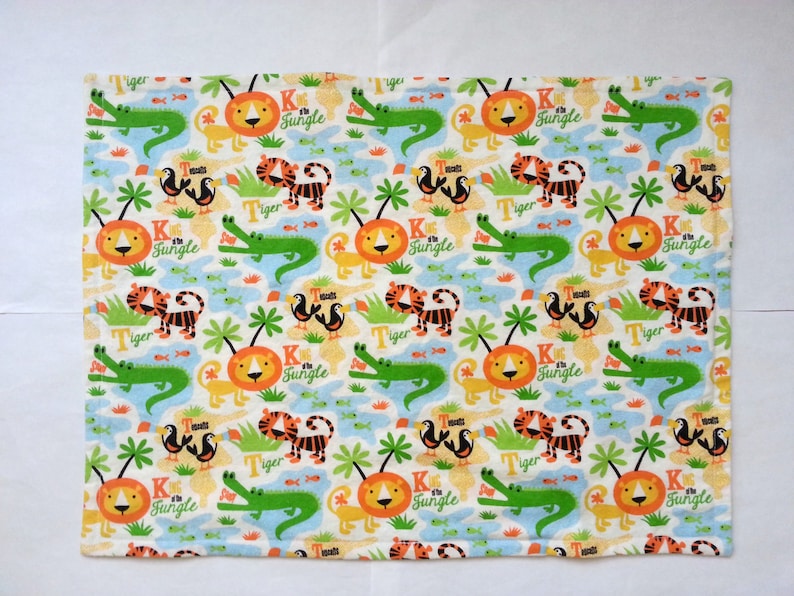13 X 19 and 14 X 20 Jungle Animals Flannel Toddler Pillow Case Kid Pillow Case Child Pillow Case Travel Pillow Case