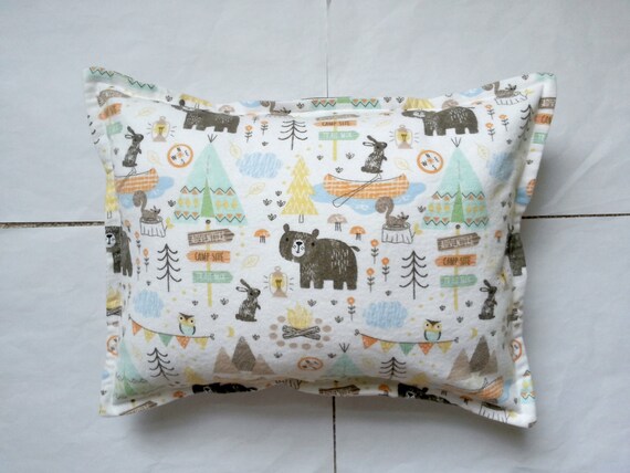 Camping Animals Flannel Toddler Pillow Case Kid Pillow Case Etsy
