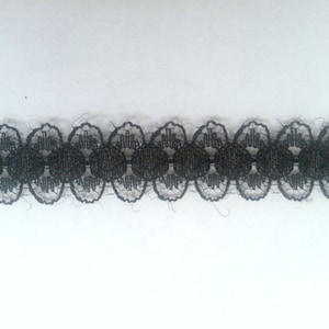 10 Yards of Black Lace Trim/ lace Ribbon 0.55&quot; (14 mm)