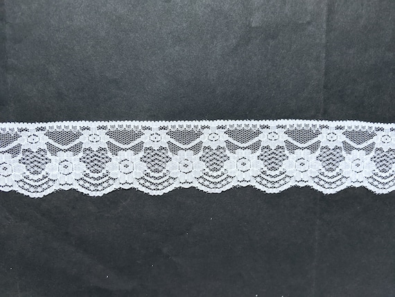 10 Yards of White Lace Ribbon/ 10 Yards of White Lace Trim Approx
