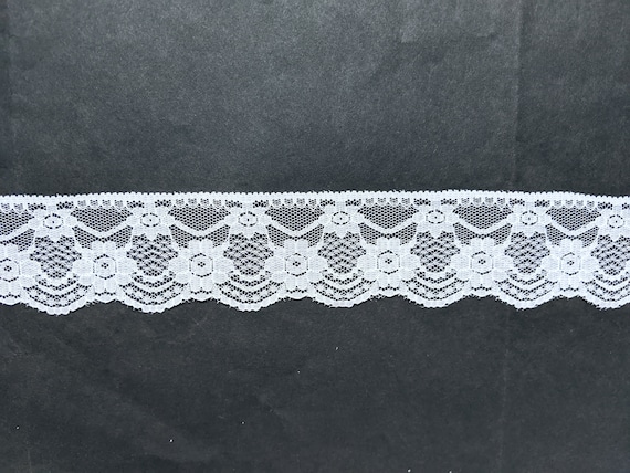 10 Yards of White Lace Ribbon/ 10 Yards of White Lace Trim Approx. 1.8 4.5  Cm 