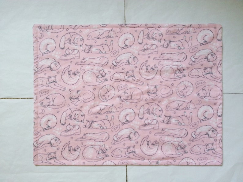 Cat Nap Flannel Toddler Pillowcase Kid Pillowcase Child Pillowcase Travel Pillowcase Girl Pillowcase 13 X 19 and 14 X 20